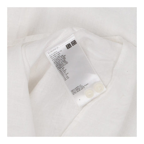 White Linen Shirt Long Sleeve Button Down