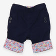 Shorts navy floral turn ups