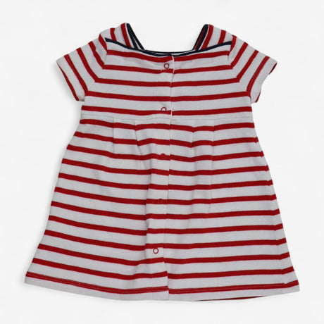 Dress Jersey SS Red and White Stripe
