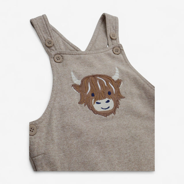 Dungarees Brown with Highland Cow