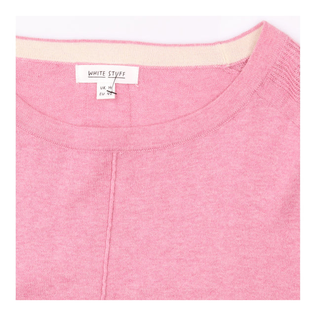 Merino Jumper Light Pink Organic Cotton Relaxed Fi