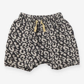 Black and white jacquard shorts