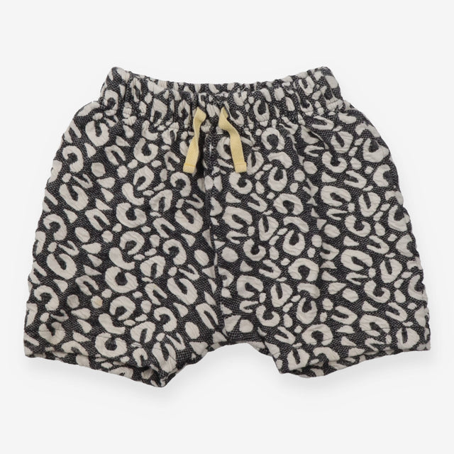 Black and white jacquard shorts