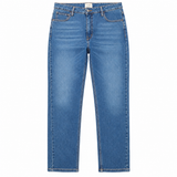 Jeans Blue Denim Straight Leg Five Pocket