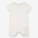 Shortie romper white with grey stars