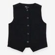 Black Tailored Button Front Waistcoat