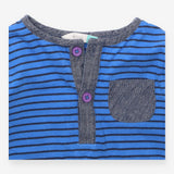 Blue Striped Long Sleeve with Pocket