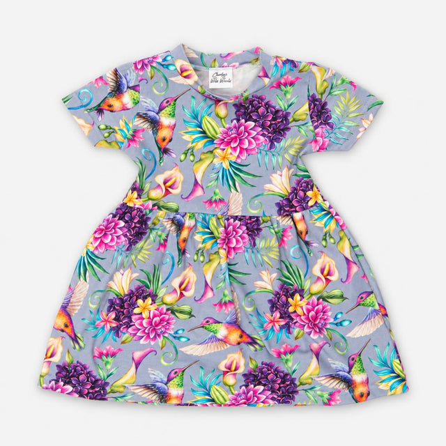 Skater Dress Lilac Hummingbird