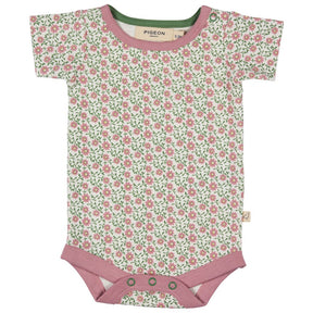 Bodysuit Short Sleeve - Pink Ditsy