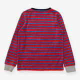 Top Velour Red and Blue Stripe