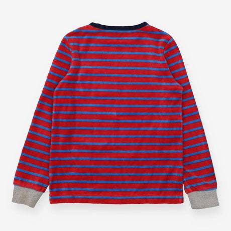 Top Velour Red and Blue Stripe