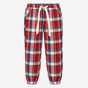 Pyjama Bottoms Check Brushed Cotton Red