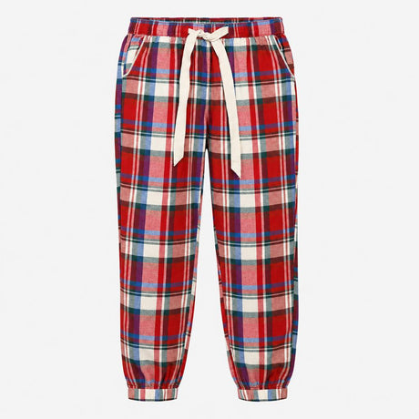 Pyjama Bottoms Check Brushed Cotton Red