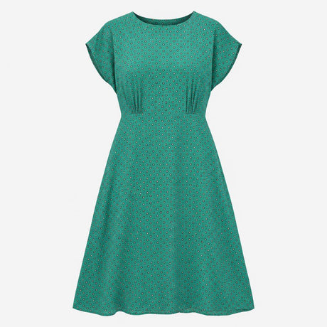 Emerald Green Black Geometric Dot 100% Viscose Gat