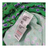Maxi Dress Green Purple Berry Print Button Front