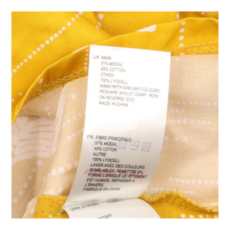 Top Mustard Feather Print