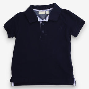 Polo Shirt SS Navy Stripe Lining