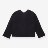 Knit Pullover Black Wool Long Sleeve Yasmelie