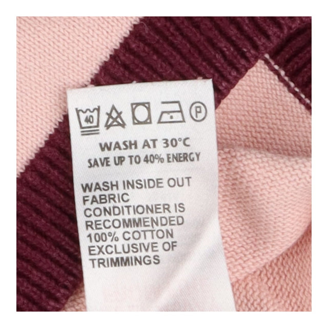 Pink deer jumper with burgundy trim