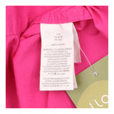 Cotton Button Down Long Sleeve Shirt Bright Pink