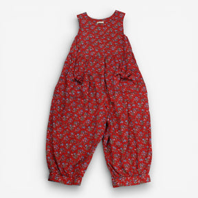 Laura Ashley Jumpsuit Sleeveless Red Blue Flowers