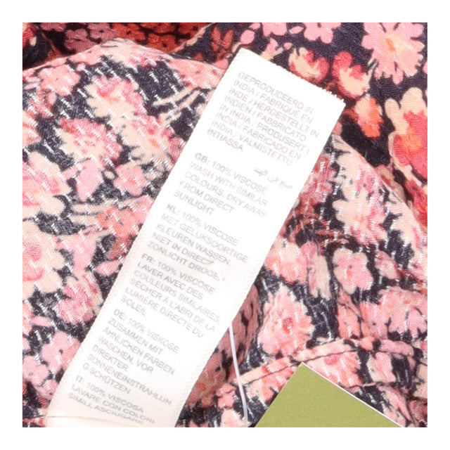 Pink Coral Ditsy Floral Drawstring Midi Dr