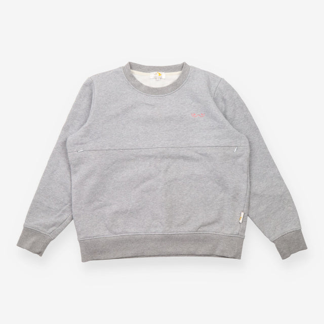Sweater Grey Cotton Nursing Long Sleeve Sweatshirt