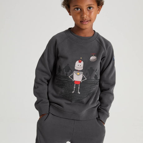 Asphalt Robot print sweater