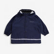 Rain Coat Navy with Detachable Hood