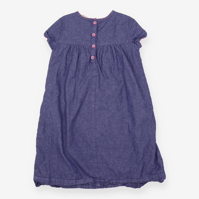 Blue Dress Pink Stitching 