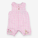 Pink gingham romper Flopsy Rabbit