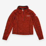 Orange and black half zip