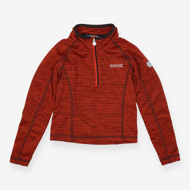 Orange and black half zip