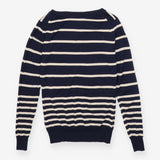 Navy Stripe Fine Knit Lightweight Jumper