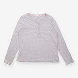 White Stuff Grey Marl Long Sleeve Henley Neck Jers