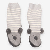 Slippers Grey Stripe Koala Moccasins