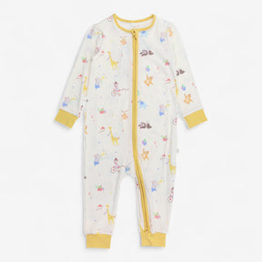 Sleepsuit Cream and Yellow Animal Circus