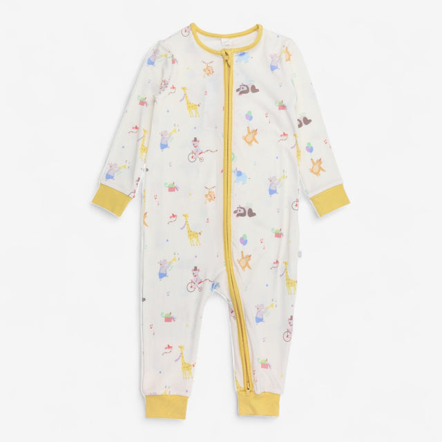Sleepsuit Cream and Yellow Animal Circus