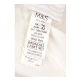 Trousers White Linen Wide Leg Belted