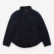 Jacket Navy Leopard Print Sherpa Fleece Full Zip