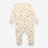 Sleepsuit cream festive no feet