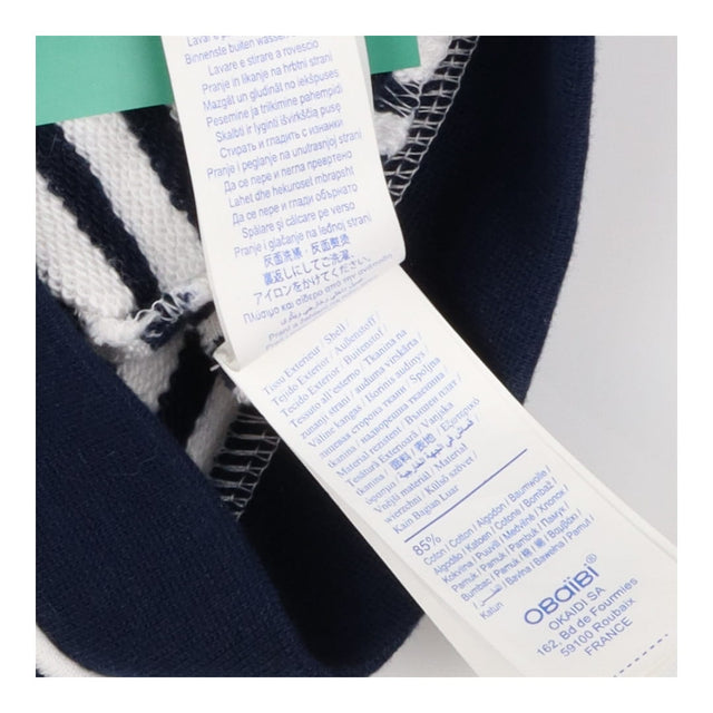 Hoodie navy white duffle front