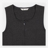 Pinafore grey school heart zip 2 pack
