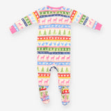 Sleepsuit zip fairisle