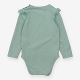 Bodysuit Long Sleeved Green Frill Shoulder