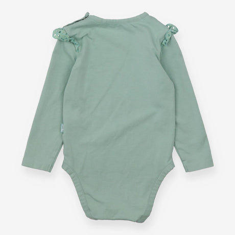 Bodysuit Long Sleeved Green Frill Shoulder