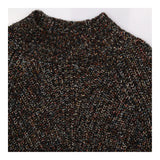 Charcoal Brown Marled Fleck Chunky Cotton Blend Ca