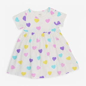 Dress white pastel hearts 