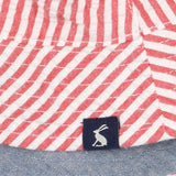 Reversible Sunhat Chambray and Red Stripe