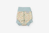 Cream and blue leaf swim nappy